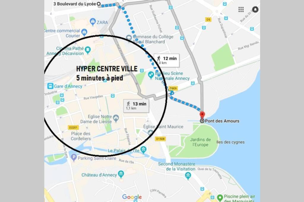 La Forclaz - Centre Ville & Lac, Balcon, Parking Annecy Ngoại thất bức ảnh